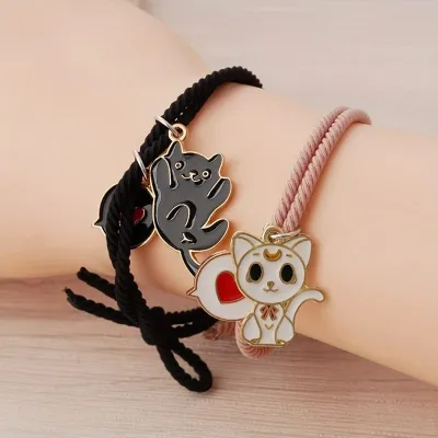 1 Pair Cat Magnetic Couple Bracelet